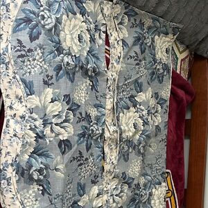 Waverly Blue and White Floral Valence x2